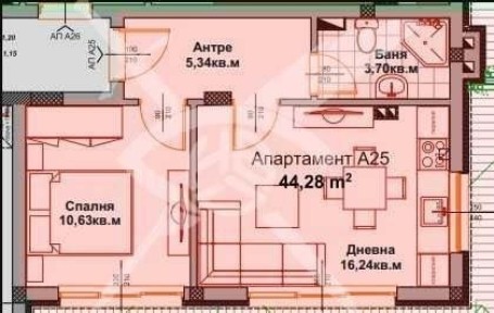 Двустаен апартамент в Айтос 1001- 29392 - 2