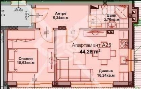 Двустаен апартамент в Айтос 1001- 29392 - 2