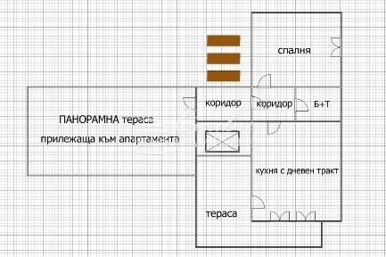 Двустаен апартамент с ПАНОРАМНА тесаса НОВО строителство - кв. Болниц