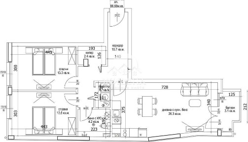 Продава 3-стаен апартамент, 99 кв. м, в строеж, Цветен квартал