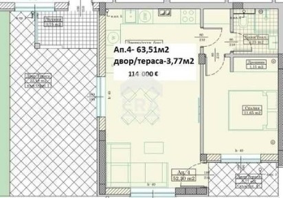 2-стаен апартамент в нова сграда пред Акт 15 в м-т Пчелина, над кв. Въ