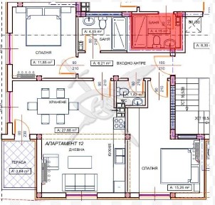 Тристаен апартамент в Коматево! 1223-34932