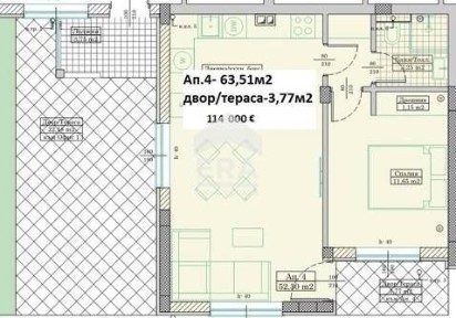2-стаен апартамент в нова сграда (с Акт 14) в м-т Пчелина, над кв. Въз