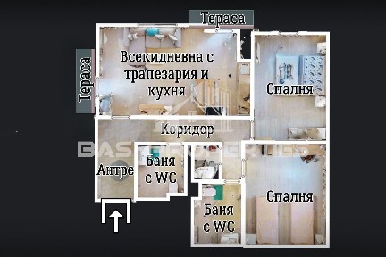 3-стаен в София-Младост 2 площ 112