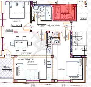 Тристаен апартамент в Коматево! 1223-34925