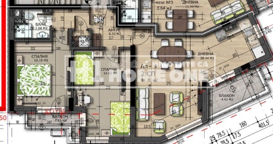 Продажба 3-стаен гр. София - Редута 108m²