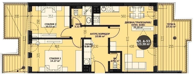 3-стаен в София-в. з.Малинова долина площ 123 цена 190000